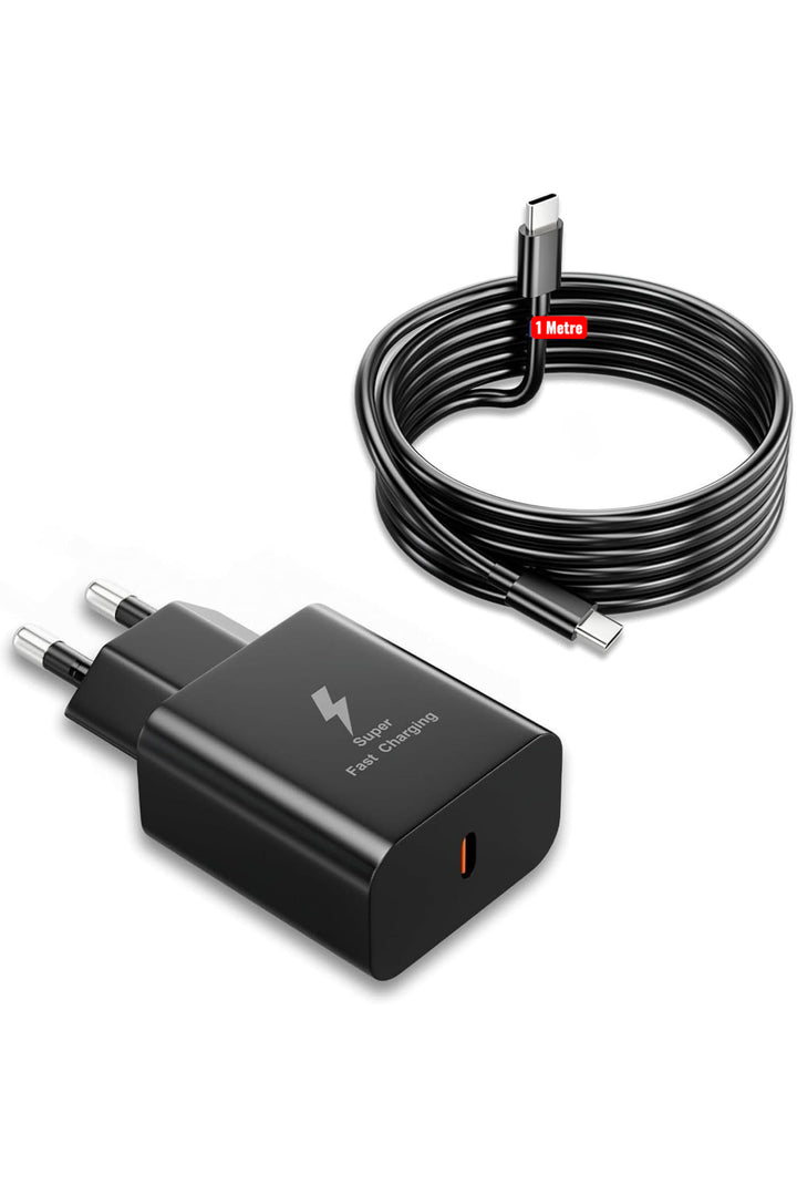 Samsung Galaxy S22/S23/24 Fe/S24 Plus/S25 Ultra Uyumlu Hızlı Şarj Aleti 25W USB-C Type-C Şarj Cihazı