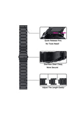 Load image into Gallery viewer, Huawei Watch GT2E/GT2/GT2 Pro/GT3/GT3 Pro/GT4 46mm Uyumlu Kordon Ayarlanablir Paslanmaz Parlak Metal
