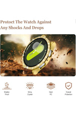 Load image into Gallery viewer, Samsung Galaxy Watch 4/5/6/7 44mm Uyumlu Kılıf Ekran ve Kasa Koruyucu Parlak Taşlı Kasa Koruma Guard
