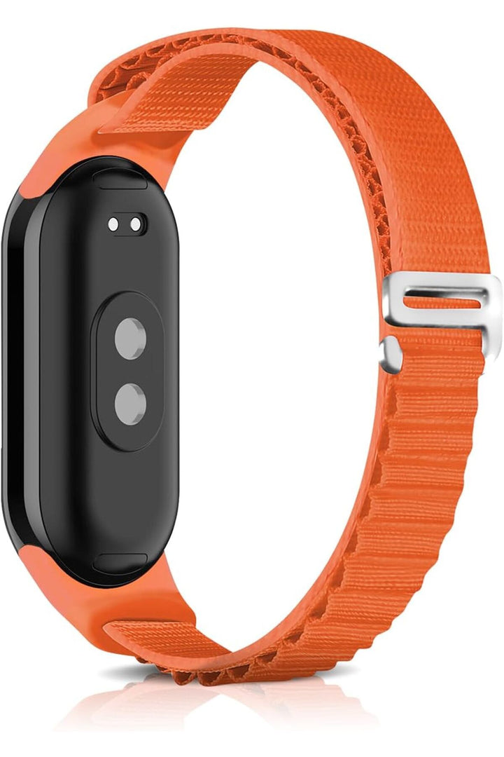 Xiaomi Mi Band 8/9 Uyumlu Kumaş Kordon Metal Tokalı Ayarlanabilir Lansman Kordon