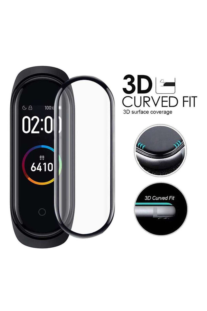 Xiaomi Mi Band 4 Uyumlu Tam Kaplayan Darbelere Karşı Dayanıklı Kırılmaz Cam Nano Ekran Koruyucu