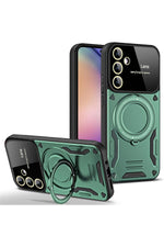 Load image into Gallery viewer, Samsung Galaxy A34 Uyumlu Kılıf Magsafe Standlı Kamera Lens Korumalı Dayanıklı Renkli Tank Kapak
