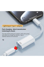 Load image into Gallery viewer, USB-C To Lightning Çevirici Dönüştürücü Adaptör Type-C To Lightning Şarj Dönüştürücü Hasır Kablo
