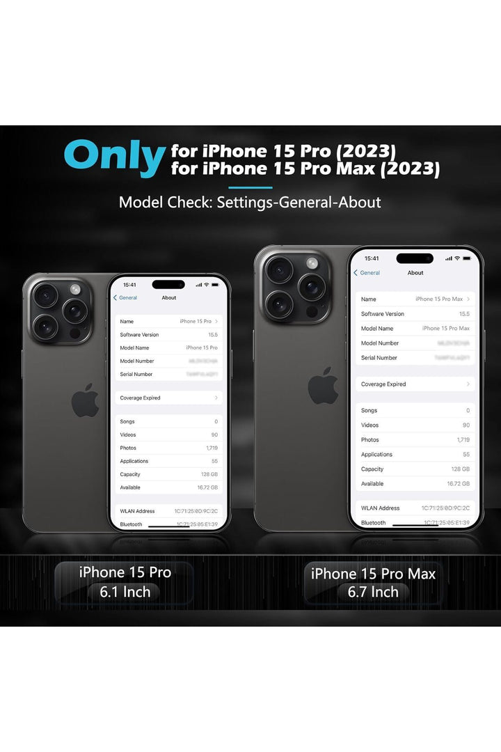 İphone 15 Pro/iphone 15 Pro Max Uyumlu Kamera Lens Koruyucu Dayanıklı Renkli Metal Temperli Cam