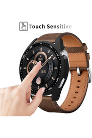 Huawei GT4 46mm Uyumlu Kılıf Siyah Kasa ve Ekran Koruyucu Siyah Kadranlı Ekran ve Kasa Koruma Kapak