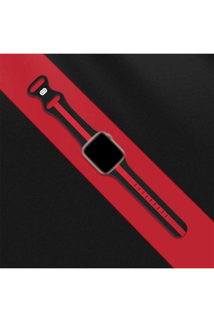 Apple Watch 9 8 7 6 5 4 3 Se 38mm/40mm/41mm Uyumlu Kordon Ayarlanabilir Renkli Çizgili Silikon