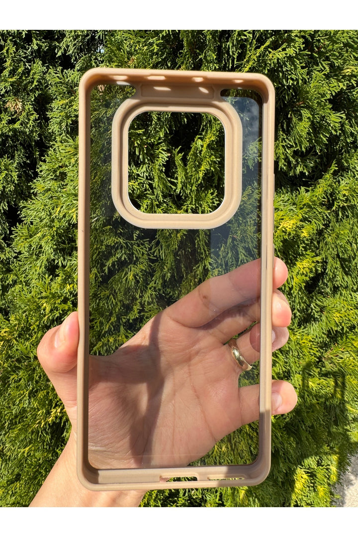 Xiaomi Redmi Note 14 Pro Uyumlu Kılıf Siyah Transparan Şeffaf Kamera Çevresi Metal Koruyucu Silikon