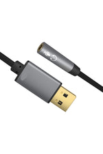 Load image into Gallery viewer, USB To 3.5mm Jack Çevirici Dönüştürücü Kulaklık ve Mikrofon Destekli USB To Aux Dönüştürücü Adaptör
