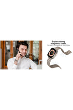 Load image into Gallery viewer, Apple Watch 9 8 7 6 5 4 3 2 1 Se 38mm/40mm/41mm Uyumlu Kordon Mıknatıslı Magnetli Deri Kordon
