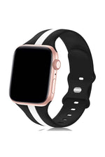 Load image into Gallery viewer, Apple Watch 9 8 7 6 5 4 3 Se 42mm/44mm/45mm/49mm Uyumlu Kordon Ayarlanabilir Renkli Çizgili Silikon
