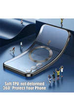 Load image into Gallery viewer, Samsung Galaxy S23 Uyumlu Kılıf 3D Kamera Lens Korumalı Magsafe Kenarı Renkli Şeffaf Kapak
