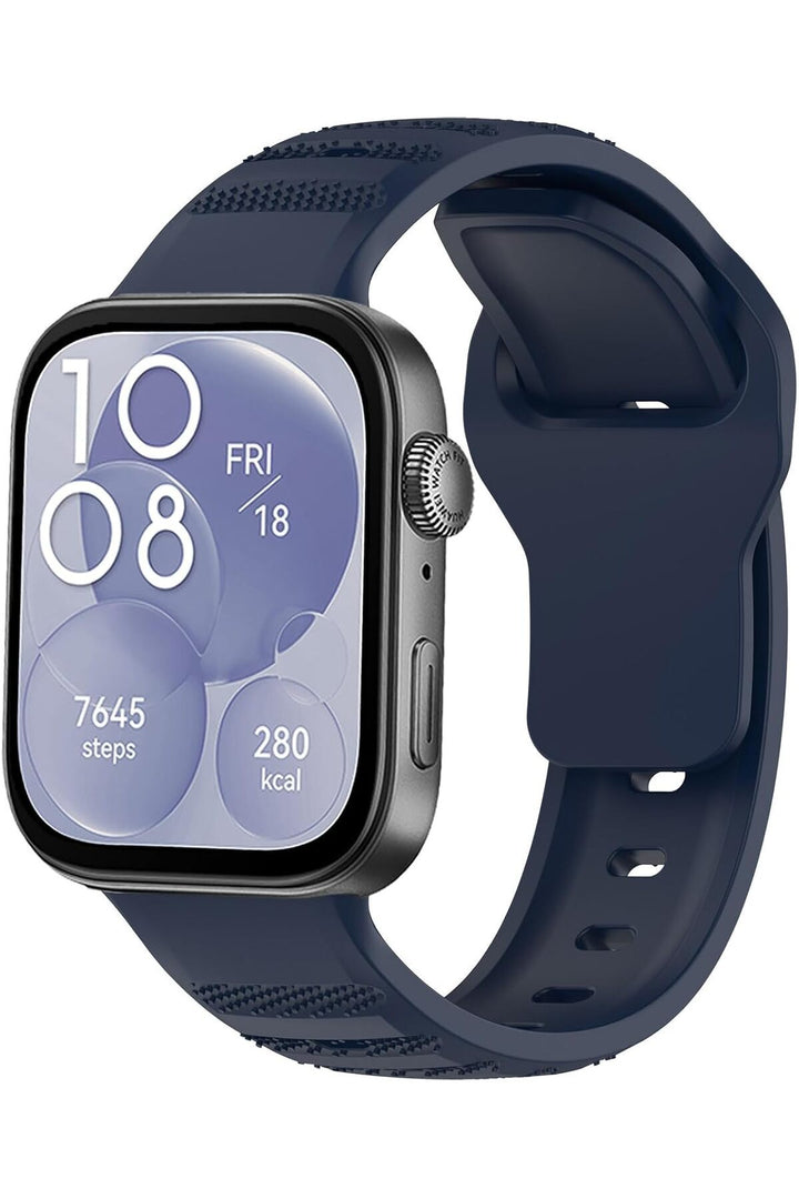 Huawei Watch Fit3 Uyumlu Kordon Liquid Silikon Ayarlanabilir Renkli Lansman Kordon