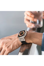 Load image into Gallery viewer, Apple Watch 8 7 6 5 4 3 2 1 42mm/44mm/45mm/49mm Uyumlu Kordon Ayarlanabilir Titanyum Metal Başlıklı
