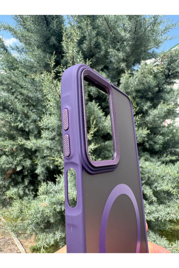 Samsung Galaxy A26 Uyumlu Kılıf Magsafe Renkli Kamera Etrafı Koruyucu Metalik Silikon Sararmaz Kapak