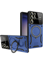 Load image into Gallery viewer, Samsung Galaxy S24 Ultra Uyumlu Kılıf Magsafe Standlı Kamera Lens Koruma Dayanıklı Renkli Tank Kapak
