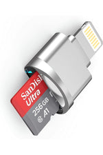 Load image into Gallery viewer, Lightning To Micro SD/TF Card Reader iPad/iPhone 14/13/12/11/X/Pro Max/Plus Uyumlu Metal Çevirici
