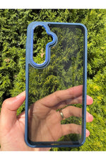 Load image into Gallery viewer, Samsung Galaxy A56/A36 Uyumlu Kılıf Siyah Transparan Şeffaf Kamera Çevresi Metal Koruyucu Silikon
