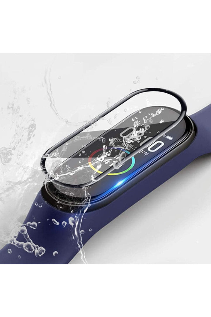 Xiaomi Mi Band 5 Uyumlu Tam Kaplayan Darbelere Karşı Dayanıklı Kırılmaz Cam Nano Ekran Koruyucu