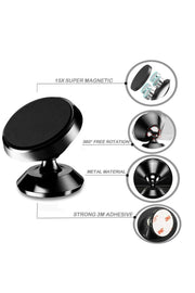 Tüm Cihazlara Uyumlu Mıknatıslı Telefon Tutacağı Siyah Araç Içi Telefon Tutucu Masaüstü için Uygun