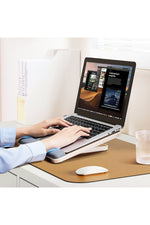Load image into Gallery viewer, Bileklik Destekli Yükseltilebilir/Ayarlanabilir Notebook/Tablet/iPad/Macbook Uyumlu Ahşap Stand
