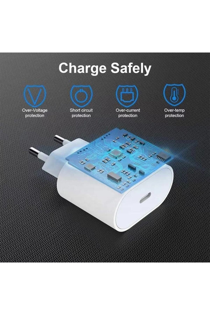 Apple iPhone 20W Hızlı Şarj Özellikli Usb-C Power Güç Adaptör ve Kablo (iPhone 14 - 13 - 12 - 11)