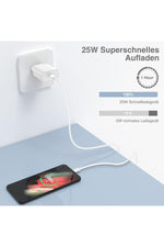 Load image into Gallery viewer, Samsung Galaxy S21/S22/S23/24/S24 Plus/S24 Ultra Uyumlu Hızlı Şarj 25W USB-C Type-C PD Şarj Cihazı
