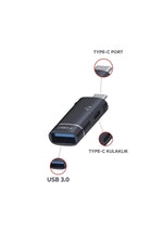 Load image into Gallery viewer, Type-C To USB 3.0 + Type-C OTG &amp; Kulaklık Dönüştürücü –2 in 1 Çoklu Kullanım Metal Çevirici Adaptör

