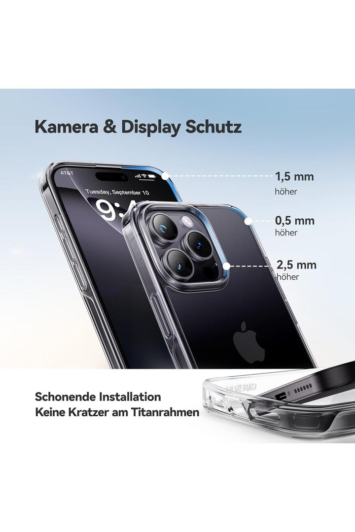 iPhone 16 Pro Uyumlu Kamera Çıkıntlı Korumalı Darbe Önleyici Şeffaf Esnek Renksiz Silikon Kapak