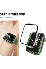 Load image into Gallery viewer, Apple Watch 8 7 45mm Uyumlu Kılıf Ekran ve Kasa Koruyucu Şeffaf Parlak Watch Kasa 360 Koruma
