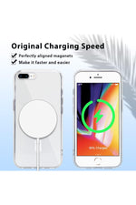 Load image into Gallery viewer, iPhone 7 Plus Uyumlu Kılıf Kamera Çıkıntılı Şeffaf Magsafe Kablosuz Şarj Destekli Kapak
