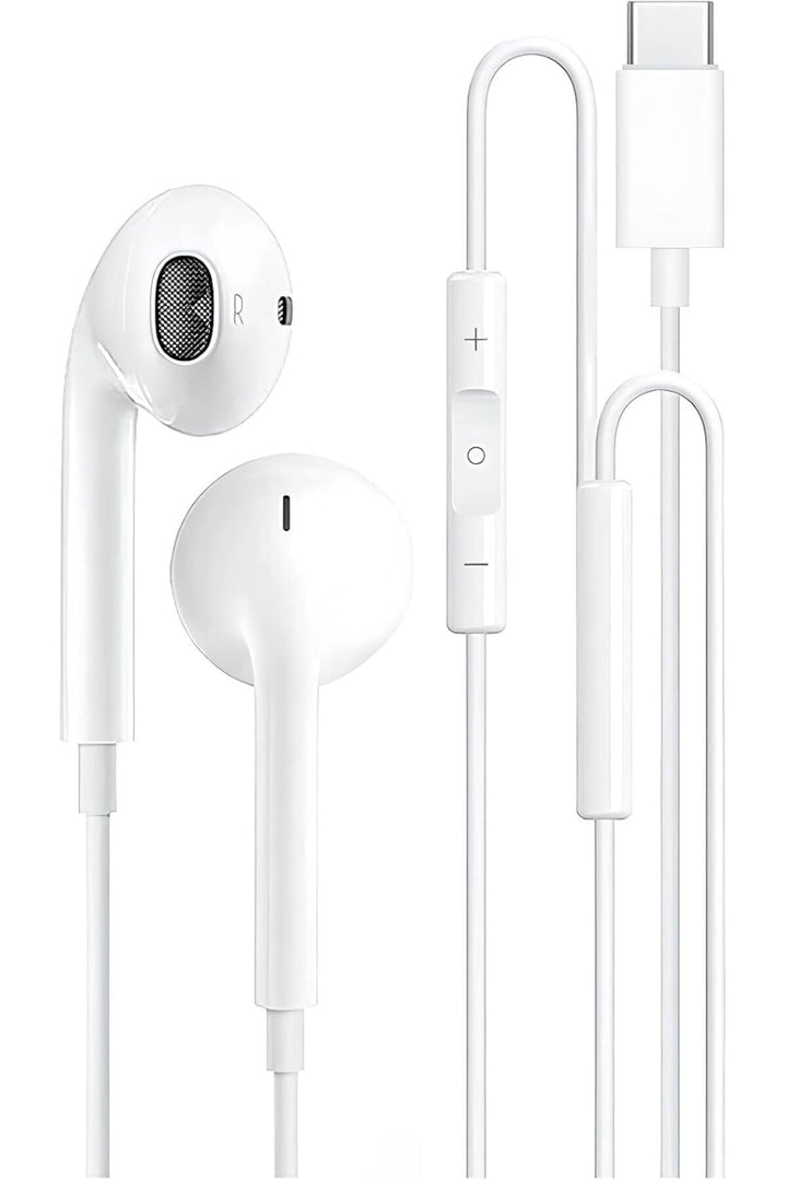 Yüksek Kalite iPhone 17 Pro Max/17 Air/16 Pro/15 Uyumlu Kulaklık Mikrofonlu Type-C Kulakiçi Kulaklık