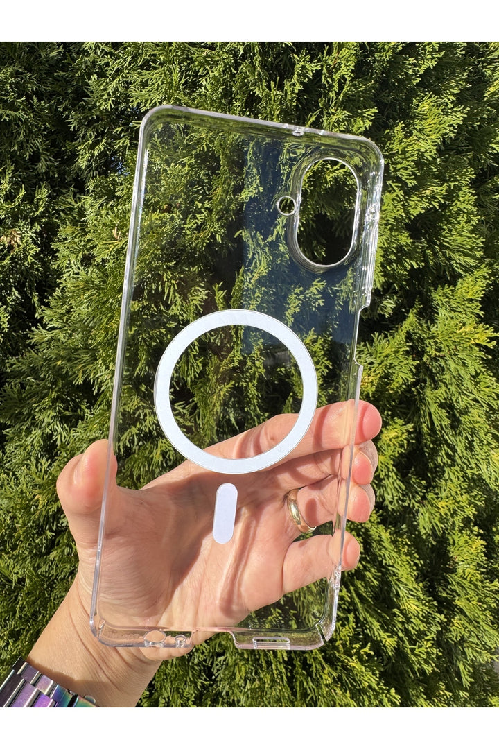 Samsung Galaxy A07 Uyumlu Kılıf İnce Sert Sararmaz Magsafe Kamera Kenarı Koruyucu Dayanıklı Kapak