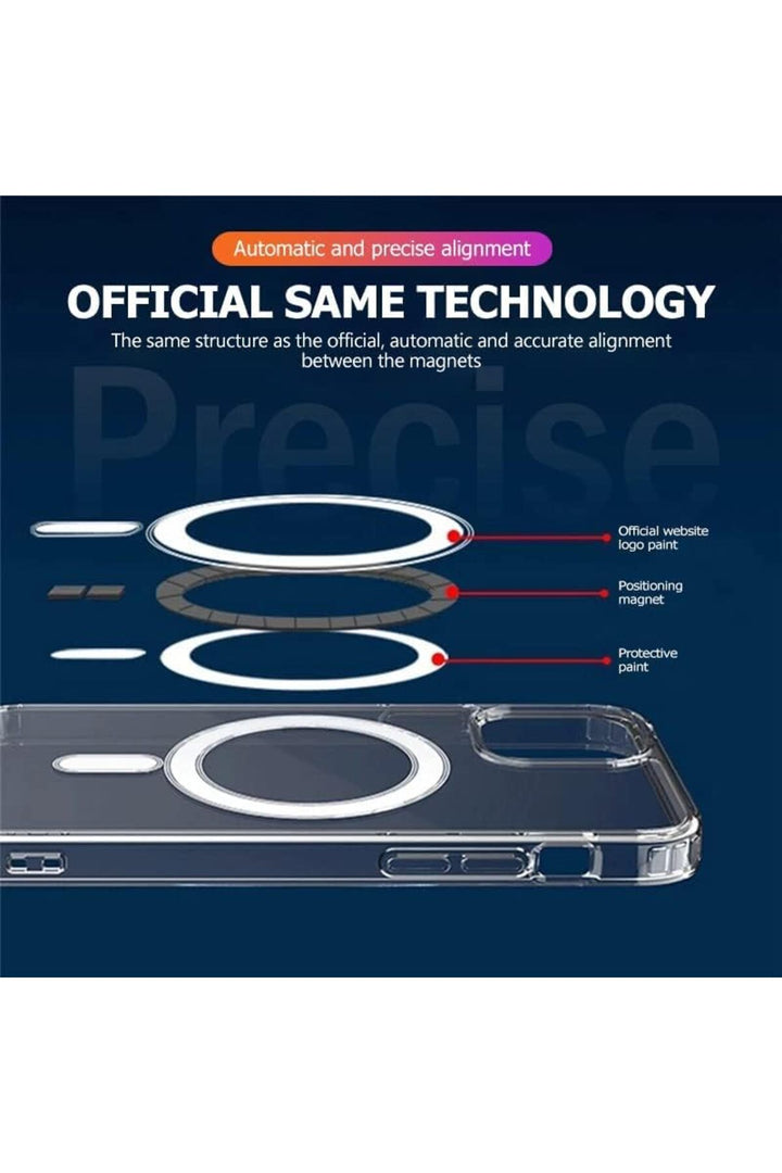 iPhone 11 Uyumlu Kılıf Kamera Çıkıntılı Şeffaf Magsafe Kılıf Kablosuz Şarj Destekli Kapak