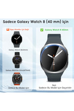 Load image into Gallery viewer, Samsung Galaxy Watch 8 40mm Uyumlu Silikon Kordon ve Kolay Kurulum Aparatlı Cam Ekran Koruyucu
