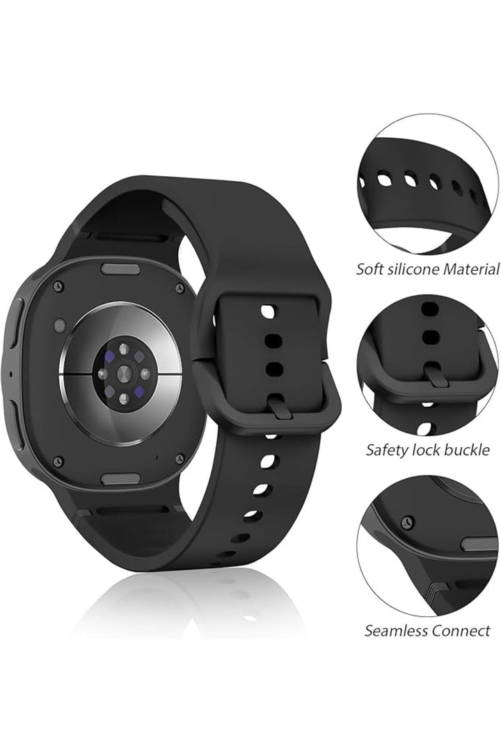 Samsung Galaxy Watch 8 40mm/44mm/Classic 46mm Uyumlu Kordon Liquid Same Leke Tutmayan Silikon Kordon