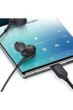 Load image into Gallery viewer, Samsung Xiaomi Huawei Uyumlu Type-C Kulaklık Hasır Örgü Silikon Kulaklık Bluetooth Gerektirmez
