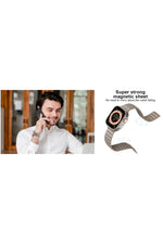 Load image into Gallery viewer, Apple Watch 9 8 7 6 5 4 3 2 1 Se 38mm/40mm/41mm Uyumlu Kordon Mıknatıslı Magnetli Deri Kordon
