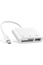 Load image into Gallery viewer, İpad/macbook/iphone 15/16 Plus/17 Pro Max Uyumlu Type-c To Usb/micro Sd/sd Card Çevirici Dönüştürücü
