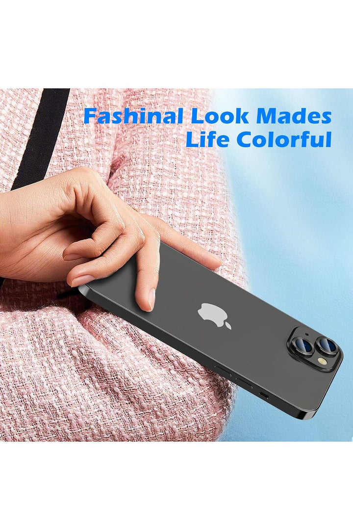 İphone 15/iphone 15 Plus Uyumlu Kamera Lens Koruyucu Dayanıkl Renkli Metal Temperli Cam Koruma