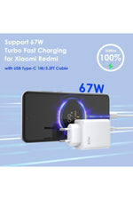 Load image into Gallery viewer, Redmi Mi 10/11t/12/13/13t/14/15 Ultra Uyumlu Turbo Hızlı Saniye Özellikli 67w Usb Type-c Şarj Cihazı
