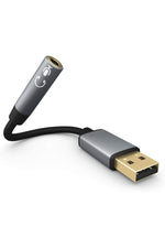 Load image into Gallery viewer, USB To 3.5mm Jack Çevirici Dönüştürücü Kulaklık ve Mikrofon Destekli USB To Aux Dönüştürücü Adaptör
