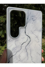 Load image into Gallery viewer, Samsung Galaxy S23 Ultra Uyumlu Kılıf Parlak Mermer Desenli Kamera Kenar Koruyuculu Arka Kapak
