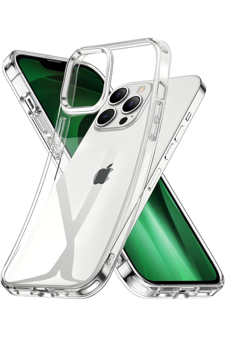 iPhone 13 Pro Max Uyumlu Kılıf Darbelere Dayanıklı Ultra ince Şeffaf Renksiz Esnek Silikon