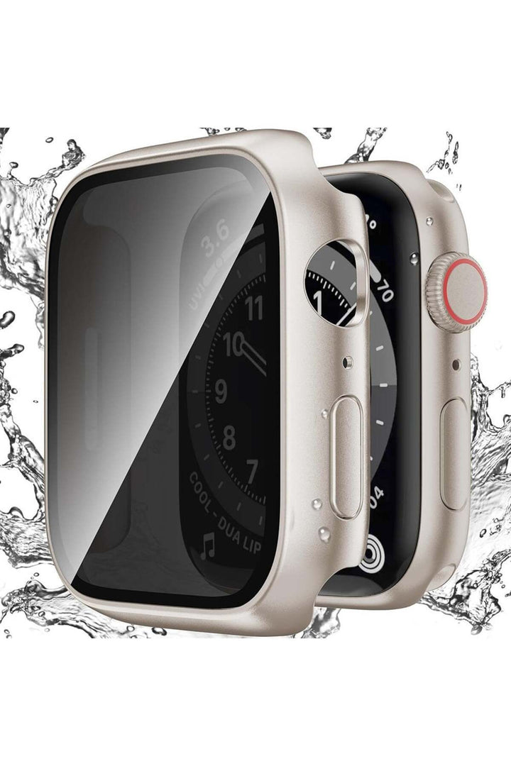 Apple Watch 44mm Uyumlu Kılıf Ekran ve Kasa Koruma Hayalet/Privacy Gizlilik Özellikli Kasa Koruyucu
