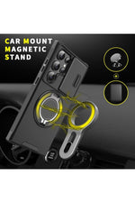 Load image into Gallery viewer, Galaxy S24/s25 Uyumlu Kılıf Kamera Korumalı Sürgülü 360 Dönebilen Magsafe Stand Tank Kapak
