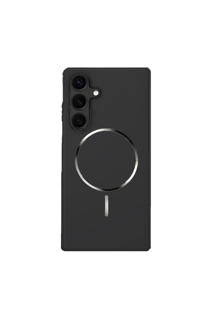 Samsung Galaxy S24 Fe Uyumlu Magsafe Kılıf Sert Mat Koruyucu Kablosuz Şarj Destekli Arka Kapak