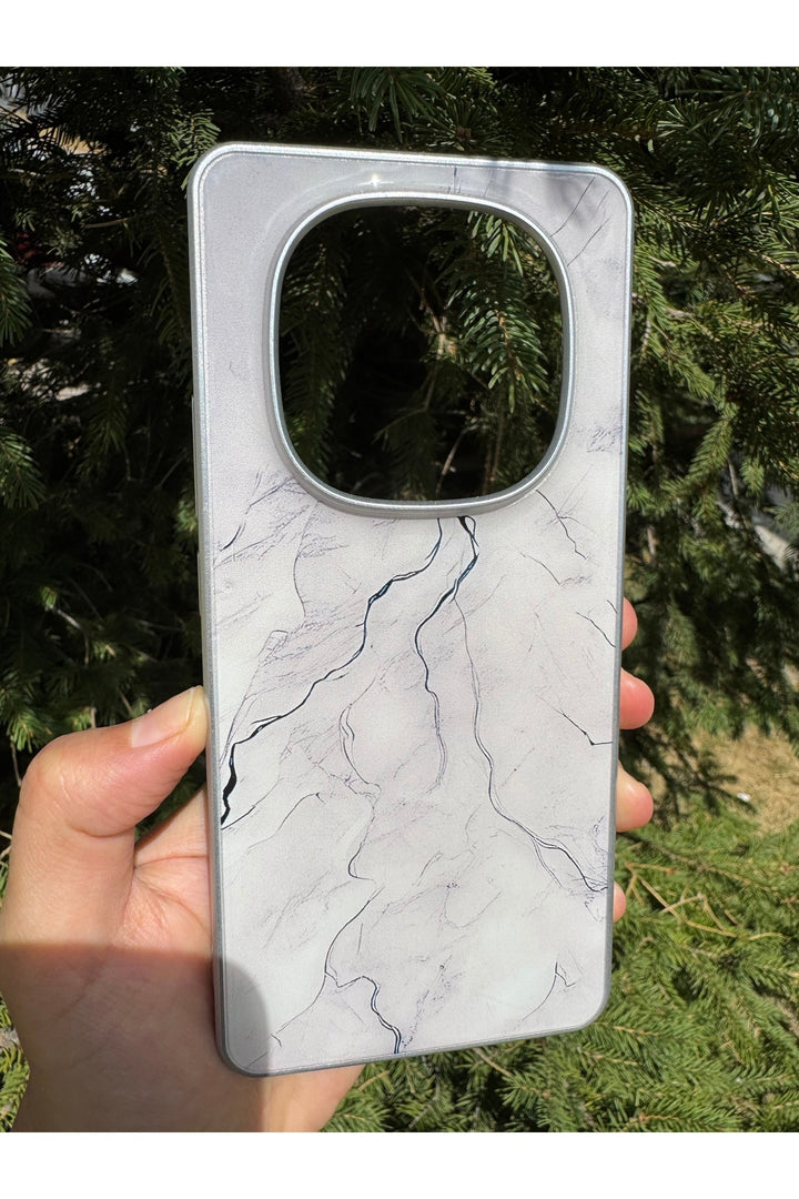 Xiaomi Redmi Note 14 Pro 4G Uyumlu Kılıf Parlak Mermer Desenli Kamera Kenar Koruyuculu Arka Kapak