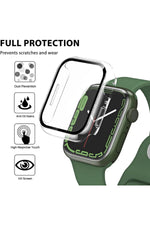 Load image into Gallery viewer, Apple Watch 8 7 45mm Uyumlu Kılıf Ekran ve Kasa Koruyucu Şeffaf Parlak Watch Kasa 360 Koruma
