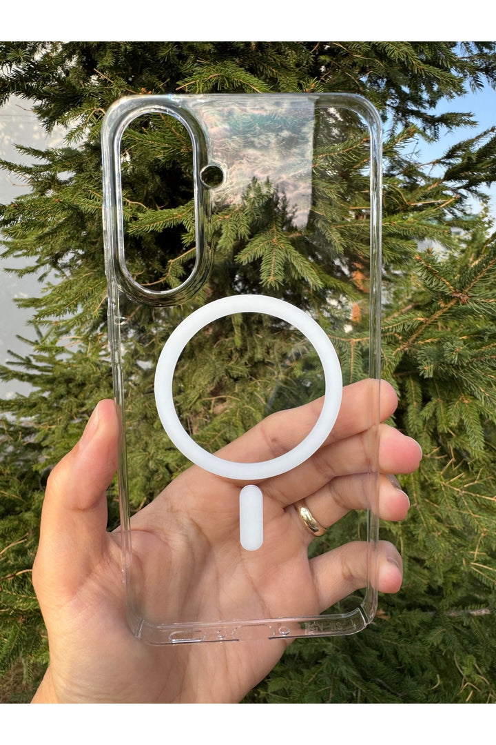 Samsung Galaxy A26 Uyumlu Magsafe Kılıf Kamera Kenarı Koruma Sert Sararmaz Dayanıklı Koruyucu Kapak
