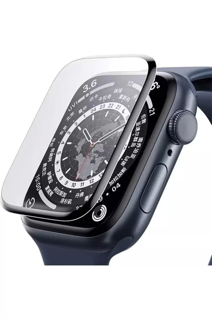 Apple Watch 8 7 41mm Uyumlu Watch Ekran Koruyucu Darbelere Dayanıklı Tam Kaplayan Esnek Nano Cam